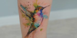 tautaje colibri colorido